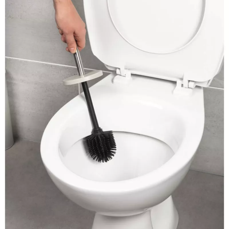 Scopino WC con testa in silicone anti-batterico Beldray LA036034GRYPEU7, grigio