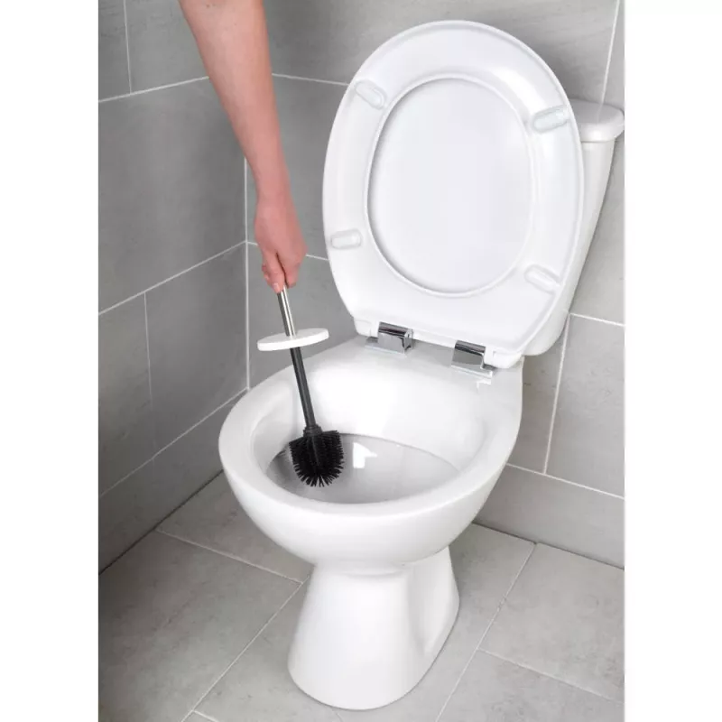 Beldray LA036034WPEU7 spazzola WC con testa in silicone Anti-bac, bianco