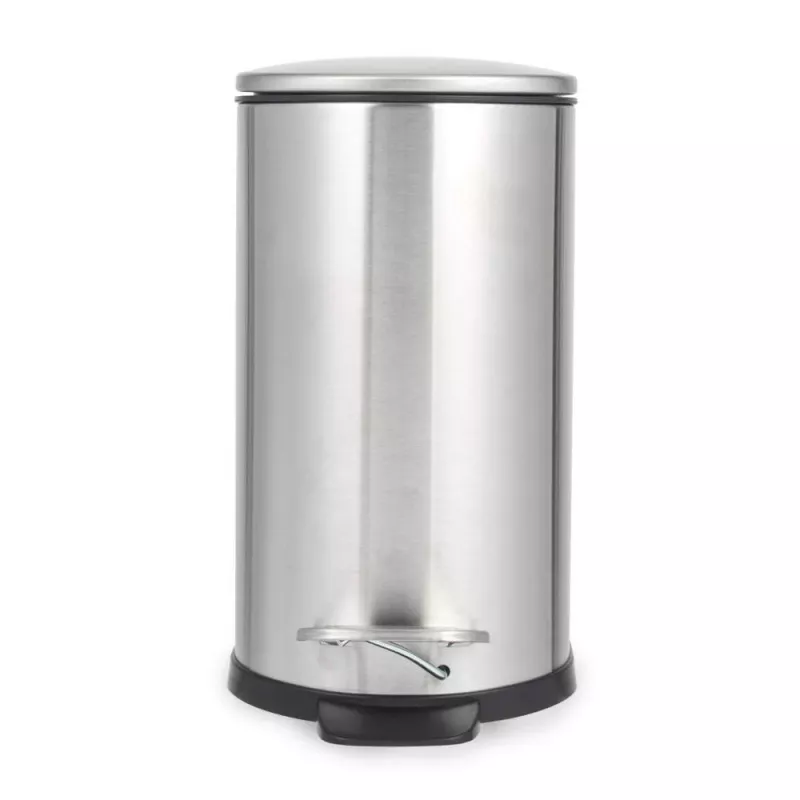Beldray LA036683SSPEU7 pattumiera a pedale slimline a forma di D 5 litri, argento