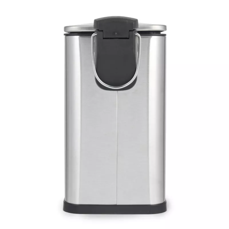 Beldray LA036683SSPEU7 pattumiera a pedale slimline a forma di D 5 litri, argento