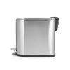 Beldray LA036683SSPEU7 pattumiera a pedale slimline a forma di D 5 litri, argento