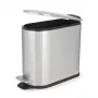 Beldray LA036683SSPEU7 pattumiera a pedale slimline a forma di D 5 litri, argento