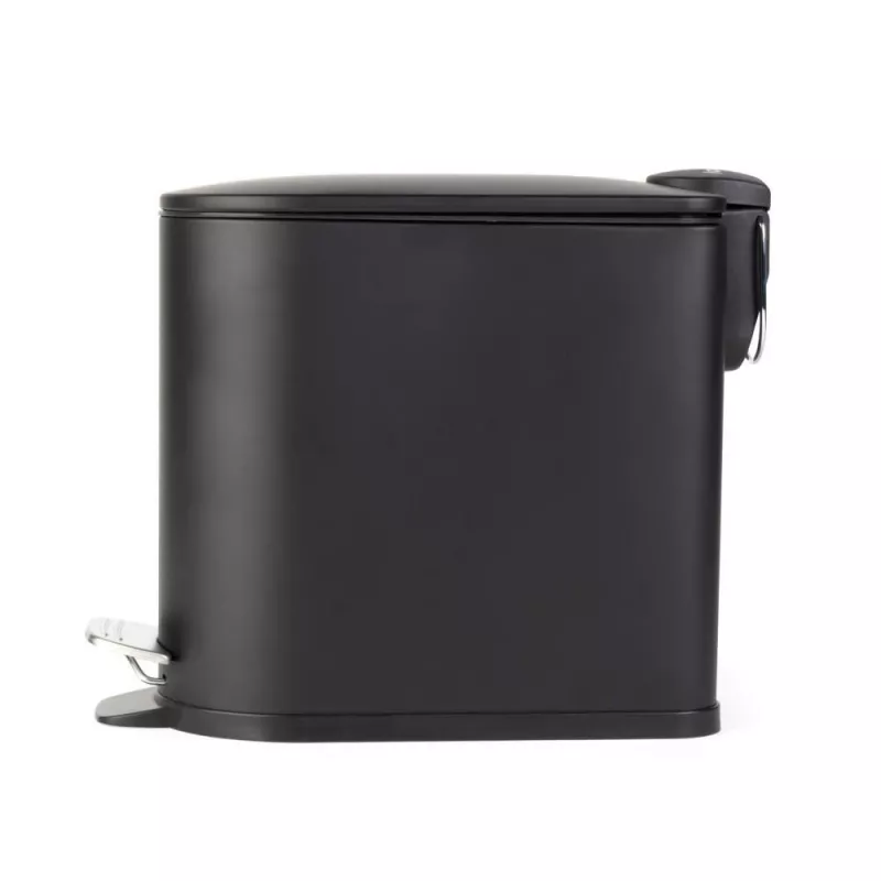 Beldray LA036690BLKPEU7 pattumiera a pedale slimline a forma di D 5 litri, nero