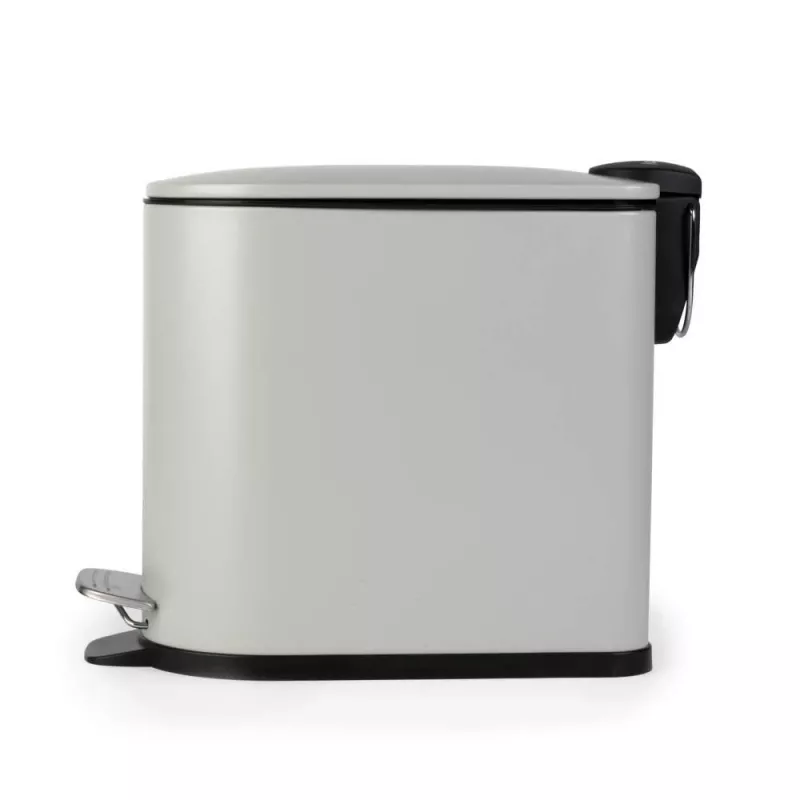Pattumiera a pedale a forma di D slim 5 litri Beldray LA036690GRYPEU7, grigia