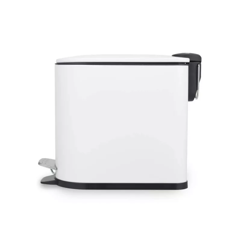 Pattumiera a pedale a forma di D slim 5 litri Beldray LA036690WHTPEU7, bianca