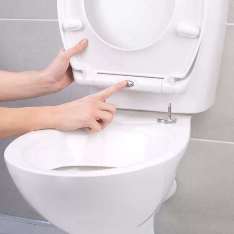 Beldray LA037062PEU7 sedile WC con sgancio rapido Anti-bac, bianco