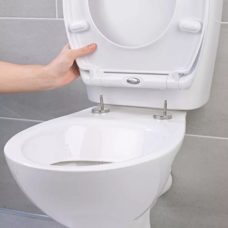 Beldray LA037062PEU7 sedile WC con sgancio rapido Anti-bac, bianco