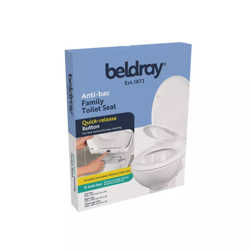 Beldray LA037185EU7 sedile WC per tutta la famiglia Anti-bac, bianco