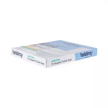 Sedile WC a forma di D anti-batterico Beldray LA072771PEU7, bianco