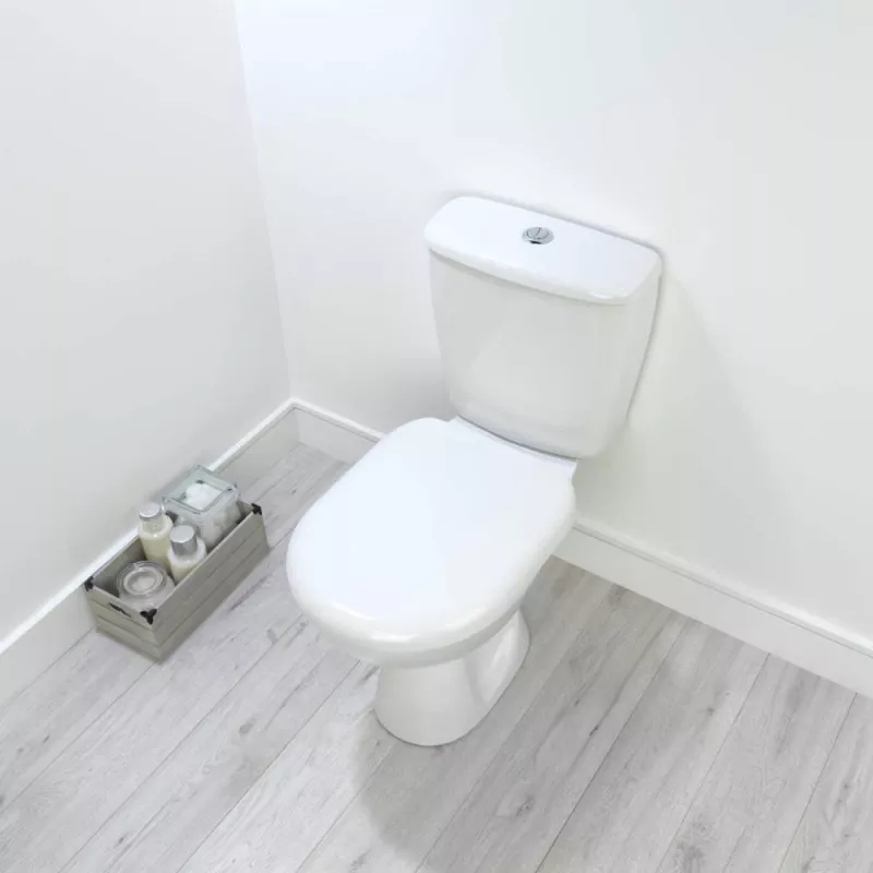 Sedile WC a forma di D anti-batterico Beldray LA072771PEU7, bianco