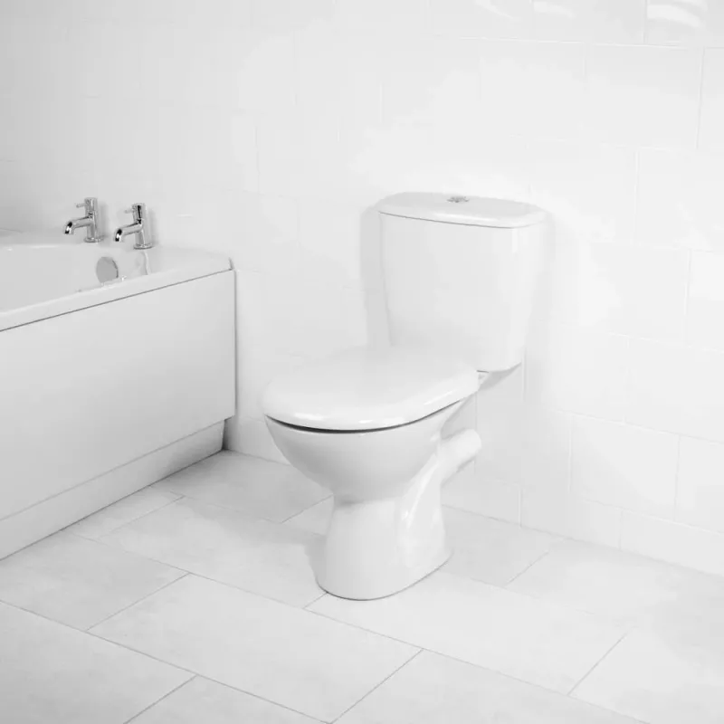 Sedile WC a forma di D anti-batterico Beldray LA072771PEU7, bianco