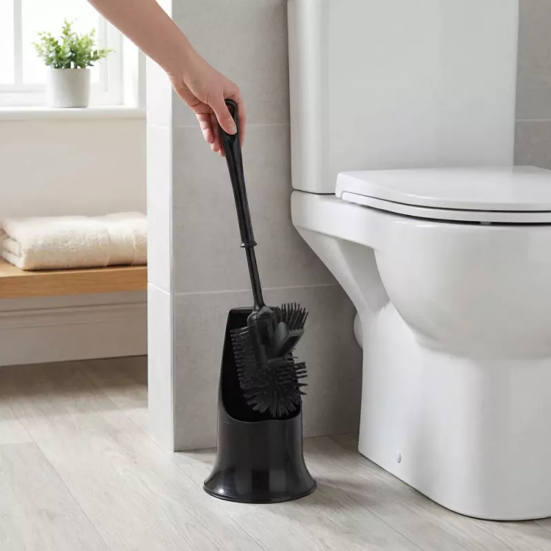 Beldray LA084538BLKPEU7 set spazzola WC con porta spazzola Anti-bac - nero