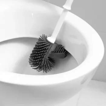 Beldray LA084538PUFFEU7X spazzola WC in silicone Antibac con portaspazzola, viola