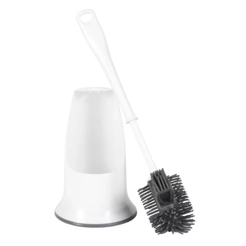 Beldray LA084538PUFFEU7X spazzola WC in silicone Antibac con portaspazzola, viola