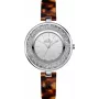 BELLEVUE D71 orologio analogico al quarzo da donna 33mm cassa in acciaio inox quadrante bianco cinturino in pelle nero