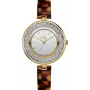 BELLEVUE D72 Orologio da donna al quarzo analogico 33mm quadrante argento cinturino in pelle nero