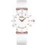 BELLEVUE E120 orologio analogico al quarzo da donna 26mm cassa in acciaio inox quadrante bianco cinturino in pelle nero