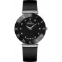 BELLEVUE E126 Orologio da donna analogico al quarzo 26mm quadrante argento cinturino in pelle nera
