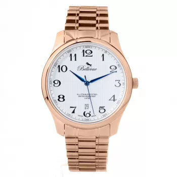 BELLEVUE Orologio da donna FB4 al quarzo analogico 40mm acciaio inox quadrante nero cinturino in pelle