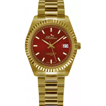 Orologio da donna al quarzo BELLEVUE H18 30 mm quadrante argentato cinturino in pelle nero