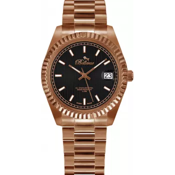 BELLEVUE H25 Orologio donna analogico al quarzo 38mm acciaio inox mesh argento