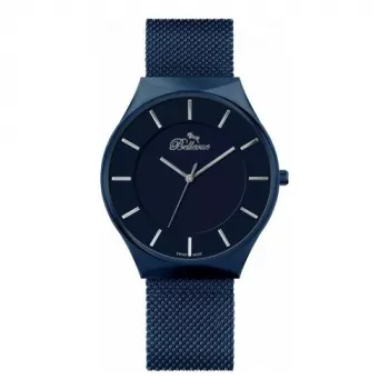 BELLEVUE Orologio uomo E58 al quarzo analogico 32mm acciaio inox pelle nera