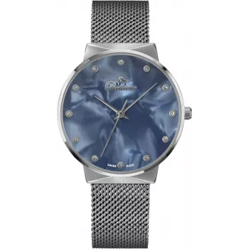 BELLEVUE Donna B14 33mm Orologio al quarzo argento acciaio inox mesh