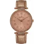 BELLEVUE Woman B39 35mm Orologio al quarzo quadrante argento cinturino in pelle nera