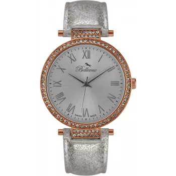 BELLEVUE Woman B40 (36mm) quarzo analogico orologio argento maglia in acciaio inox