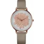 BELLEVUE B43-1 orologio analogico al quarzo da donna 40mm quadrante argento cinturino in pelle nero