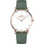 BELLEVUE Orologio da donna B57 40mm al quarzo analogico quadrante argento pelle nera