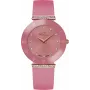 BELLEVUE orologio donna E116 quarzo analogico 26 mm quadrante argento pelle nera