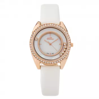 BELLEVUE Orologio donna E50 33mm al quarzo analogico cassa in acciaio inox cinturino in pelle vera