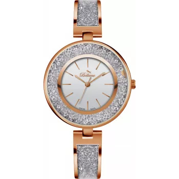 BELLEVUE Woman E68 33mm Orologio al quarzo analogico con cinturino in vera pelle