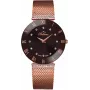 BELLEVUE Orologio da donna F103 33 mm al quarzo analogico - quadrante bianco pelle nera