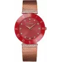 BELLEVUE donna F117 33mm orologio analogico al quarzo quadrante argento cinturino in pelle nero