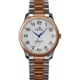 BELLEVUE Orologio donna F2 35mm al quarzo quadrante argento cinturino in pelle nera