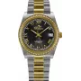 BELLEVUE Donna I12 Orologio 27mm acciaio inox quadrante argentato pelle nera