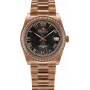 BELLEVUE Woman I25 35mm orologio analogico al quarzo cassa in acciaio inossidabile quadrante argento cinturino in pelle nero