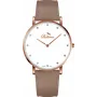 BELLEVUE Orologio da donna al quarzo analogico B53 40mm cassa in acciaio inox cinturino in pelle nera