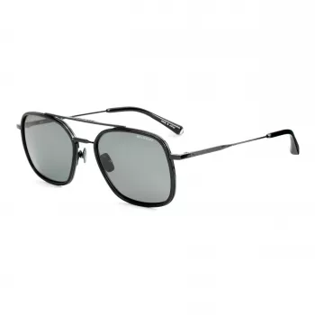 Belstaff Avedon S118 occhiali da sole uomo - montatura in acetato nera, lenti in policarbonato grigie, protezione UV400, 56/20/145 mm