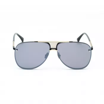 BELSTAFF BECKINGTONIIN Occhiali da Sole Uomo Quadrati in Acetato - Montatura Nera Lenti Grigie 63/12/145 mm