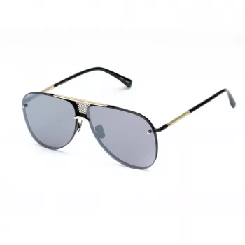 BELSTAFF BECKINGTONIIN Occhiali da Sole Uomo Quadrati in Acetato - Montatura Nera Lenti Grigie 63/12/145 mm