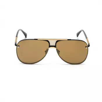 BELSTAFF BECKINGTONNEG Occhiali da sole da uomo rettangolari - Montatura nera, Lenti fumé, 61/12/145 mm