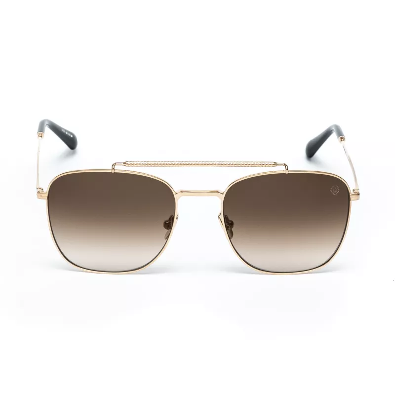 BELSTAFF MAN BECKFORDDORAD Occhiali da sole pilot acetato marrone sfumato UV400 53/18/145 mm