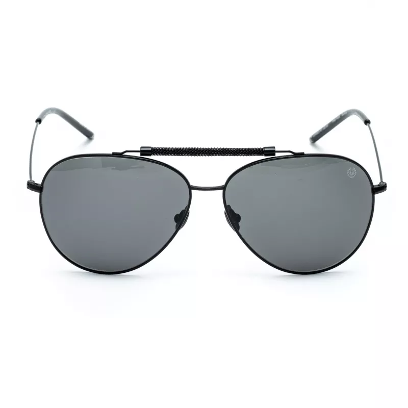 BELSTAFF MAN PANTHER-NEGRO Occhiali da sole - montatura nera, lenti grigie, 61/13/145 mm