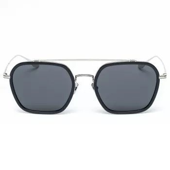 Belstaff Merrikiigris Occhiali da sole uomo - montatura in acetato grigio con lenti in policarbonato grigie - 52/17/140 mm