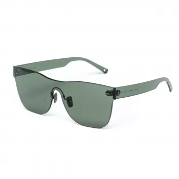 BELSTAFF Donna FLASH-VERDE Occhiali da sole Oversized Shield - Montatura in acetato verde, lenti grigie a specchio, UV400