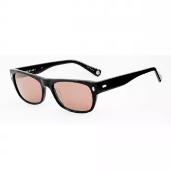 BELSTAFF Hudson-S185 Occhiali da sole donna - Montatura nera, lenti grigie, 54 mm