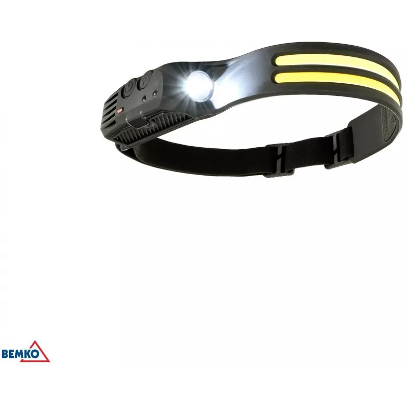 BEMKO C49-LTC01 lampada frontale LED ricaricabile, 1200 mAh, 100 lumen, IPX4, portata 80 m